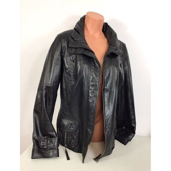 Danier Leather Jacket Coat Womens Medium - Picture 1 of 8